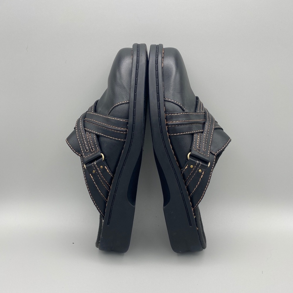 Clarks Round Toe Slip On Clogs US Womens 7M Black 35114 - Picture 9 of 10